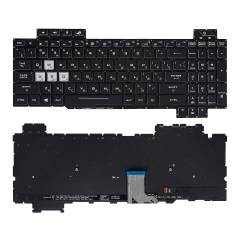 Клавиатура для ноутбука ASUS ROG Strix SCAR II GL504GM черная без рамки, с RGB подсветкой