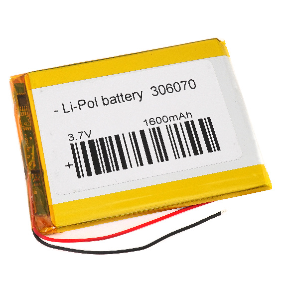 Аккумулятор 3.7v 1600mAh 70x60x3мм (2 pin)