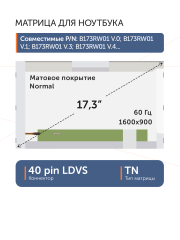 Матрица B173RW01 V.2